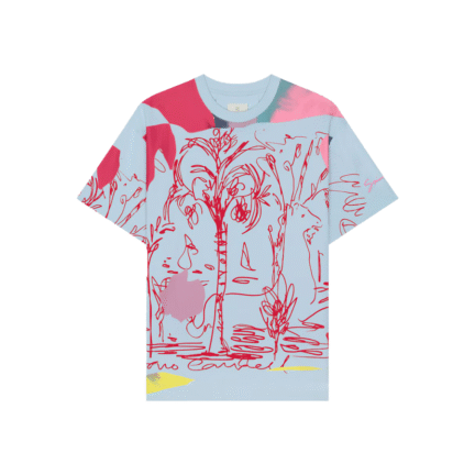 Printed multicolor t-shirt in cotton