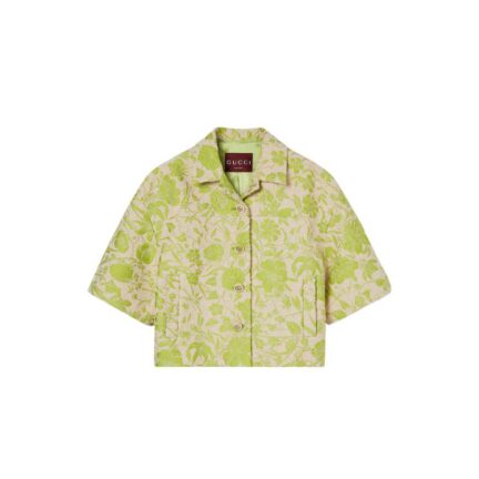 Flora cotton bouclé jacquard jacket