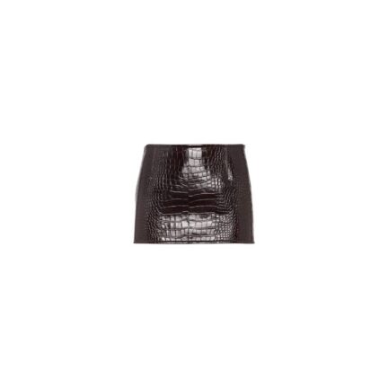 Croco Leather Skirt