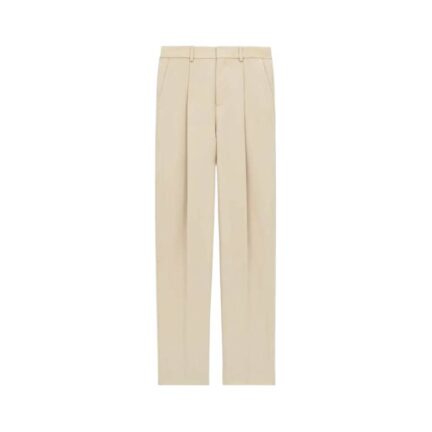 high-waisted pants in light wool