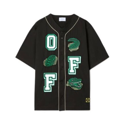 Black Crocodile Baseball Shirt