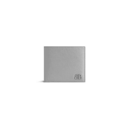 Men's Monaco Square Folded Wallet in Grey