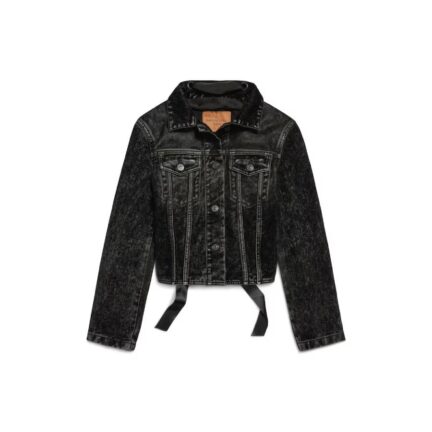 Women's Lace-up Jacket in Black