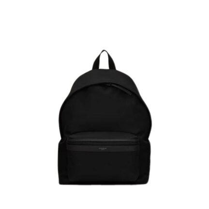 City backpack in ECONYL®, smooth leather and nylon