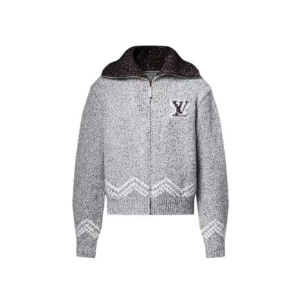 Zippered Knitted Blouson