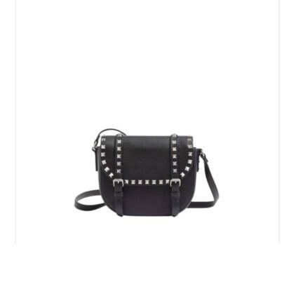 Small Rockstud Grainy Calfskin Crossbody Bag