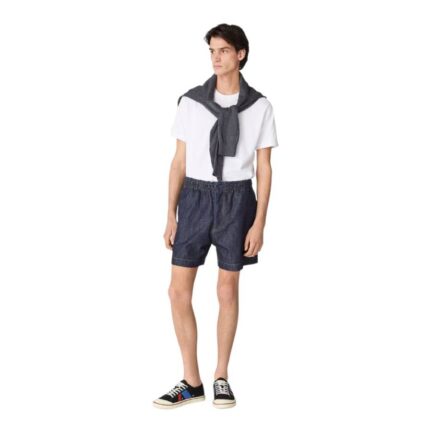 Rinsed Indigo Denim Shorts