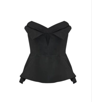 Women's Strapless Corset Top in Black