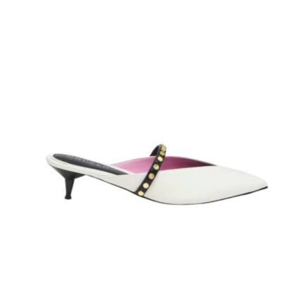 Women's Revel Mule in White/Black/Gold