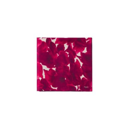 Printed silk shantung scarf 65x65