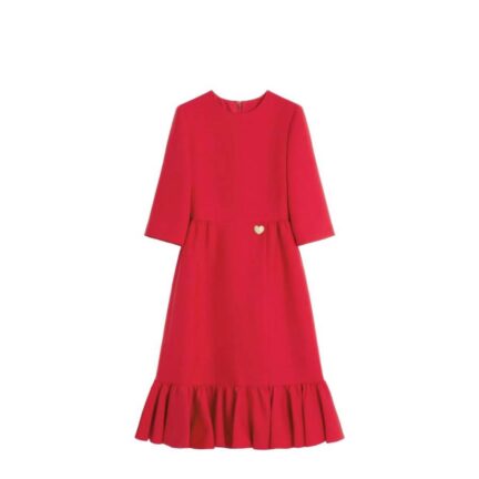 Crepe Couture Midi Dress