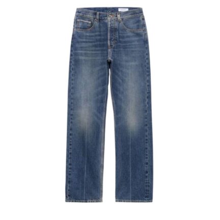 Men's Straight Leg Jeans in Washed Blue