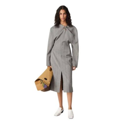 Wool Subtle Stripe Dress
