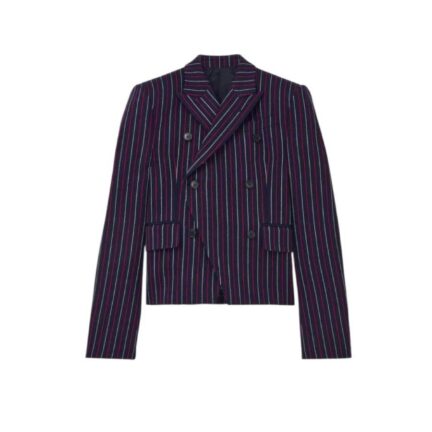 Men's Boat Stripe Cropped Jacket in Navy/Red