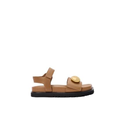 Pebble fussbett sandal in soft calfskin
