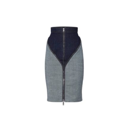 Dark Urban Wash Upside Jeans Skirt