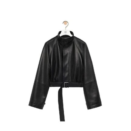 Short trench in nappa lambskin