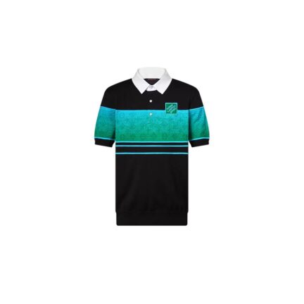 Iridescent Jacquard Short-Sleeved Polo