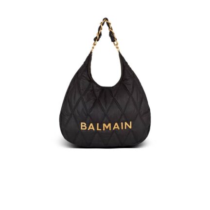 Large 1945 Hobo bag in diamond-quilted nylon