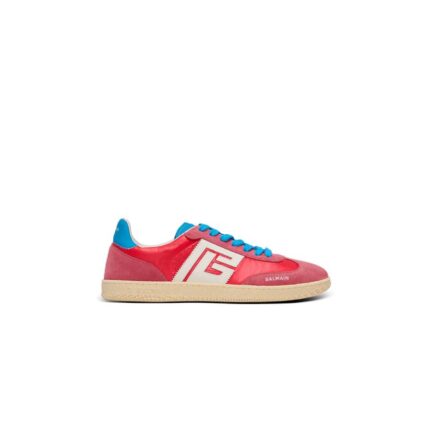 Balmain Swan suede and nylon trainers