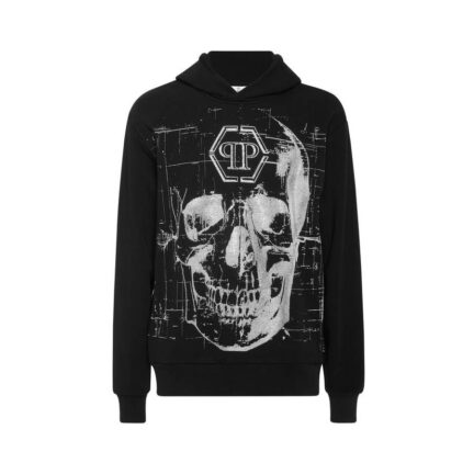 Fleece Hoodie Sweatshirt Glass Skull