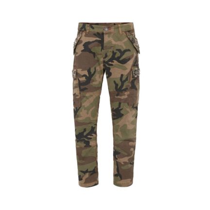 Denim Cargo Trousers Studs