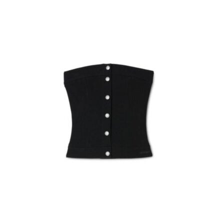 Black Jersey Corset Top