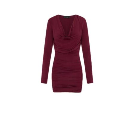 WOMEN'S COWL NECK MINI DRESS