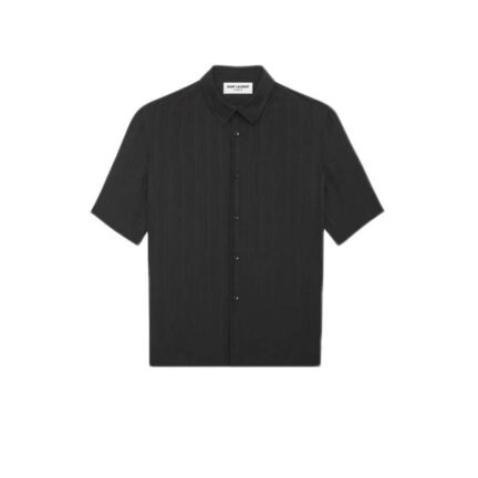 Shirt in Matte And Shiny Cassandre Striped Silk