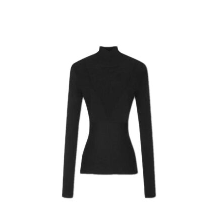 Wool Knit Turtleneck Top