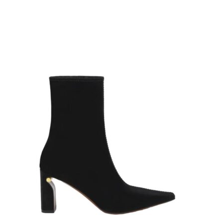 Women's T-Bar Ankle Boot in Black/Gold