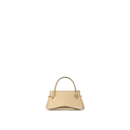 Mini Pinch bag in mirror effect leather
