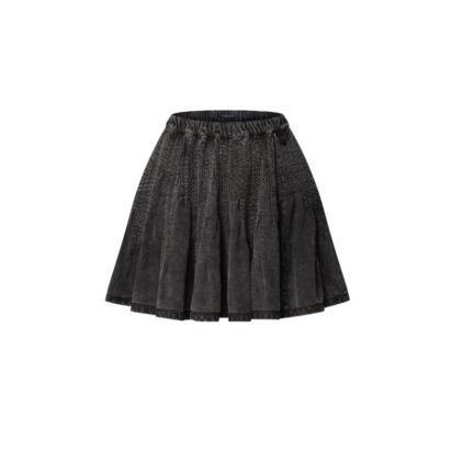 Pleated Jersey Skirt