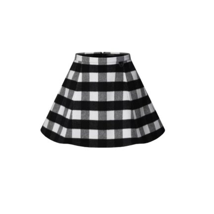 Check Flared Skirt