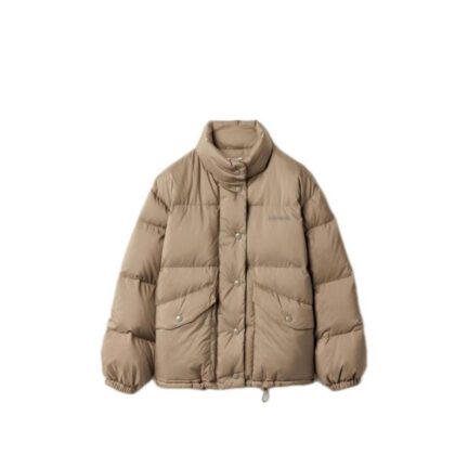 Medium-weight technical pongé down jacket