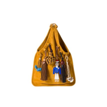 Suede bag with trick