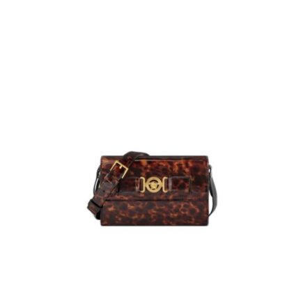 Medusa Biggie Patent Messenger Bag
