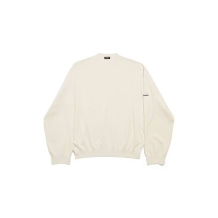 Men's Crewneck Sweater in Cream