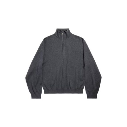 Men's Half-zip Sweater in Grey