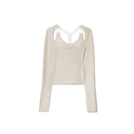 Silver Lurex Backless Top