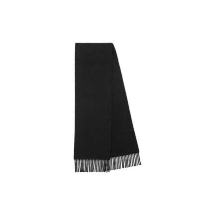Men's Fringe Scarf in Black