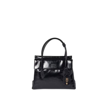 Solitaire shiny leather bag