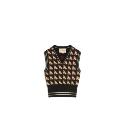 Petit Charles Jacquard Wool Gilet