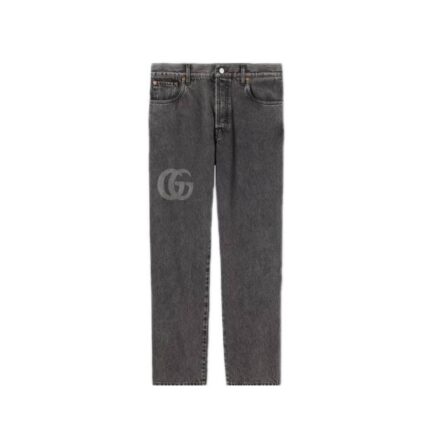 Slim fit denim pant with logo detail