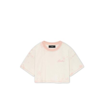 WOMEN'S AMIRI SCRIPT CROPPED TEE