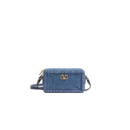 Valentino Garavani Alltime Mini Denim Shoulder Bag