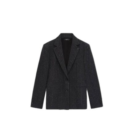 WOMEN'S SEQUIN PINSTRIPE BLAZER