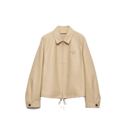 Nappa leather blouson jacket