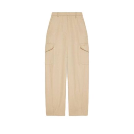 Cocoon utility pants in cotton and wool