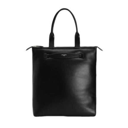 Calfskin nappa leather shopper